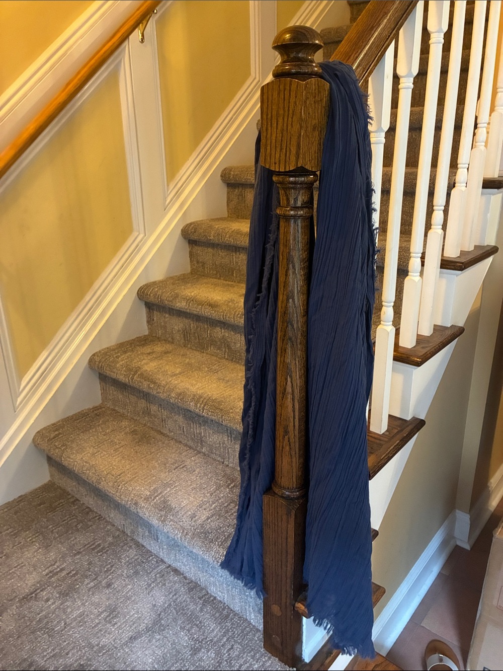 Free People Navy Blue Lightweight Scarf